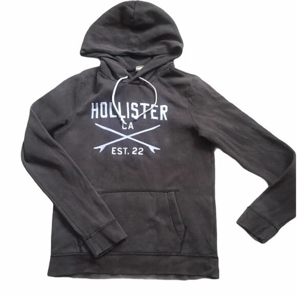 VTG Hollister By Abercrombie Men Sweatshirts Logo Hoodie Size  Small Long Sleeve - Picture 1 of 9